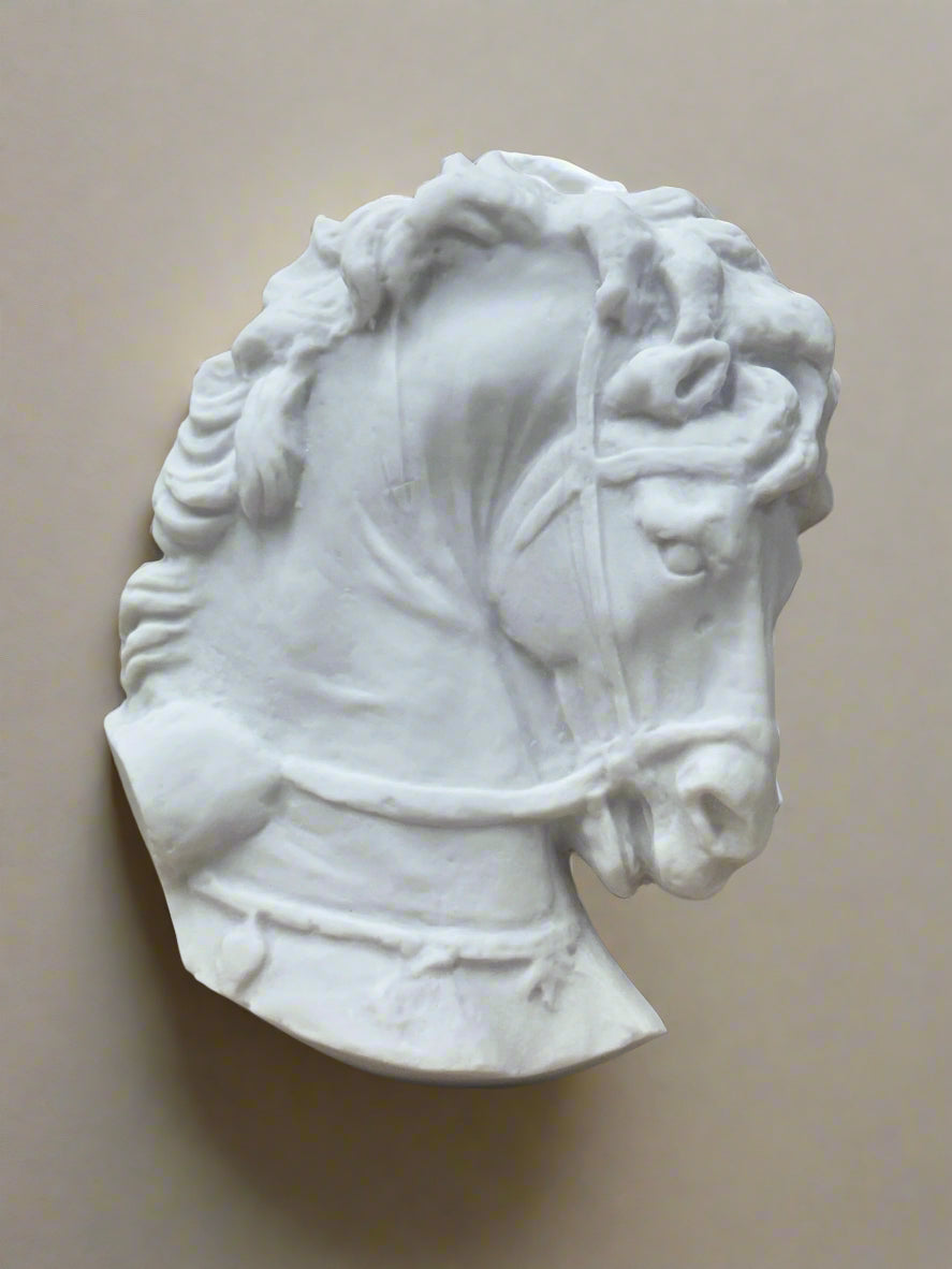 Bonded Marble statue replica Wall Fragment of Ancient Greek Horse Head 