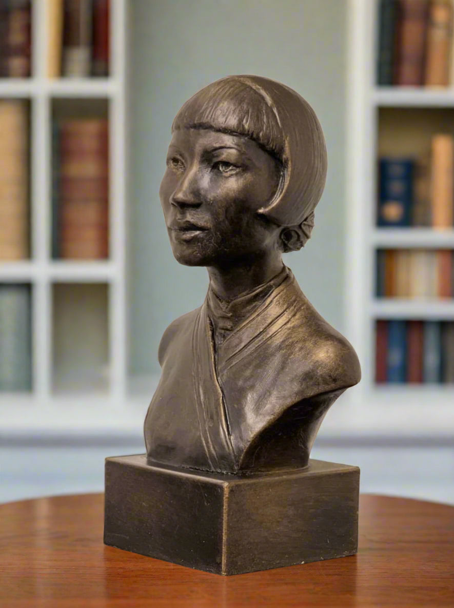 Bonded Marble gift size bust of Anna May Wong part of the SculptHER Collection 