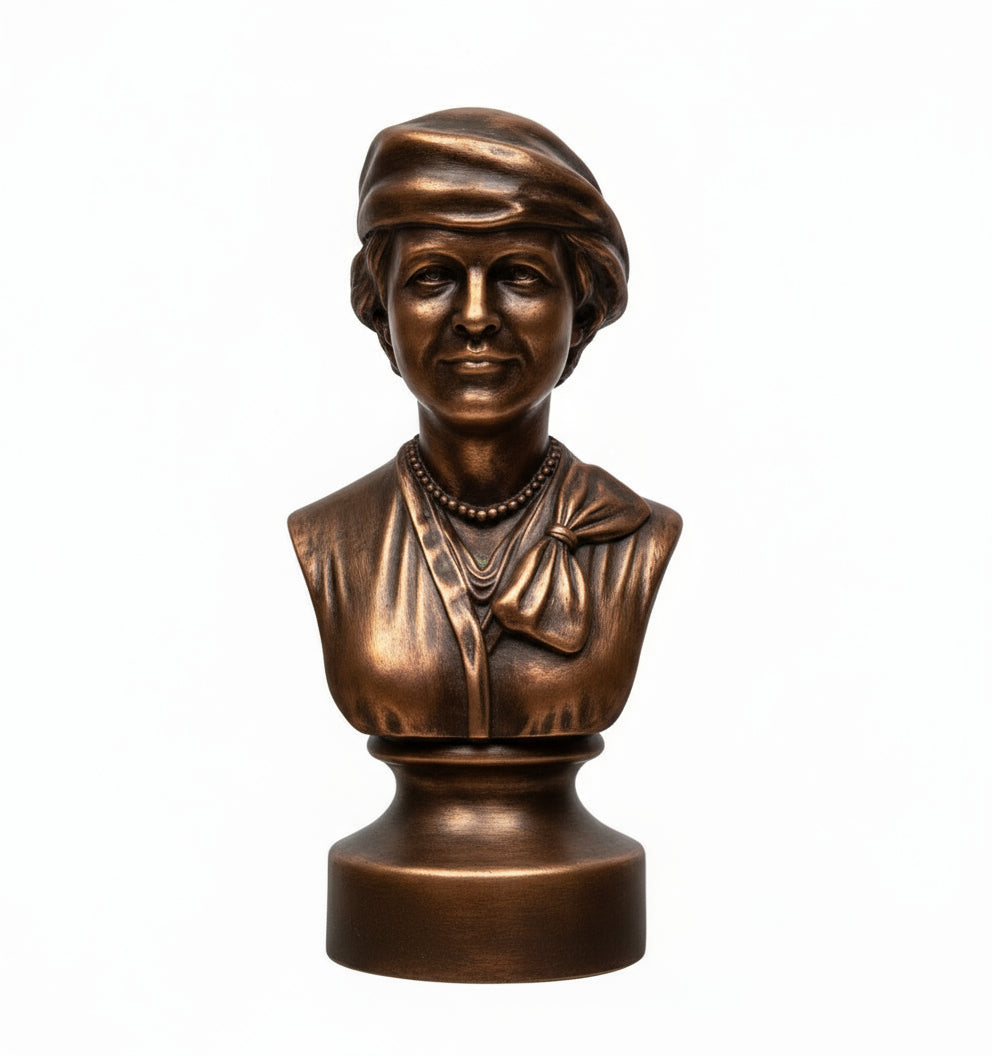 Bonded Marble bust of Frances Perkins gift size honoring legacies of women in the SculptHER Collection
