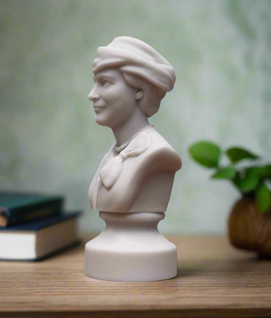 Bonded Marble bust of Frances Perkins gift size honoring legacies of women in the SculptHER Collection