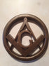 Masonic Square and Compass Wall Relief - Bronze image