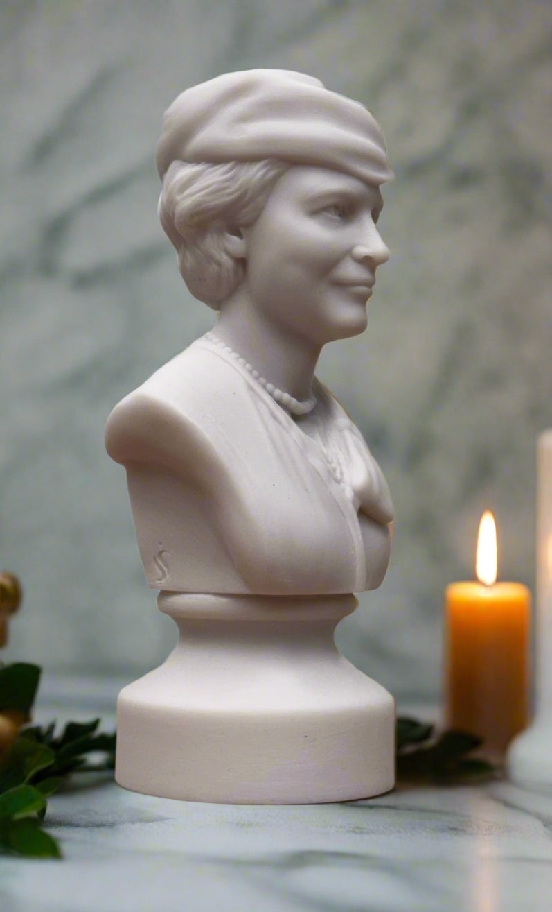 Bonded Marble bust of Frances Perkins gift size honoring legacies of women in the SculptHER Collection