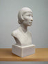 White Bonded Marble bust of Anna May Wong, first asian american silent film female actress